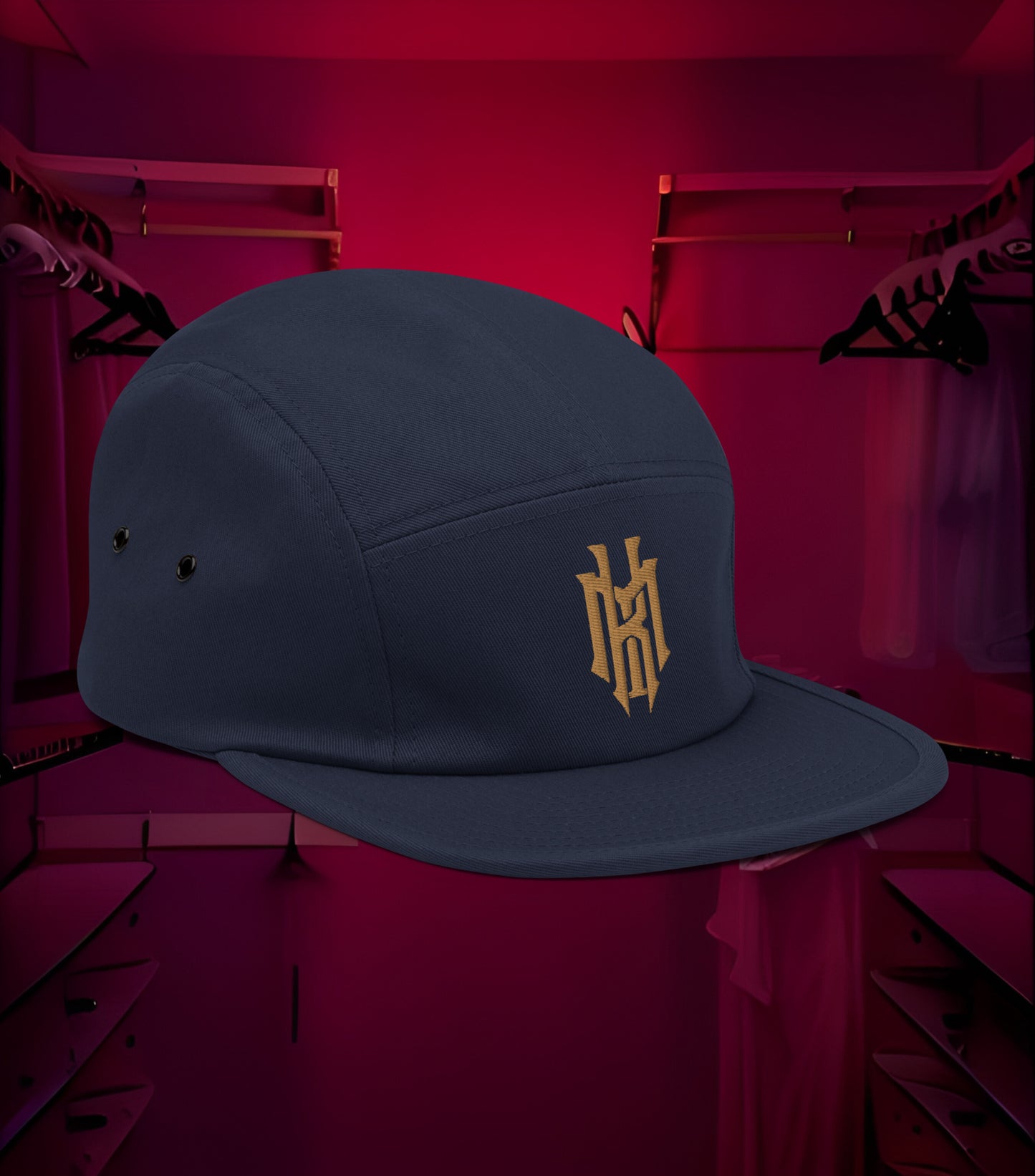 KRLMNTLTY 'Gifted Thoughts' Five Panel in Navy/Gold