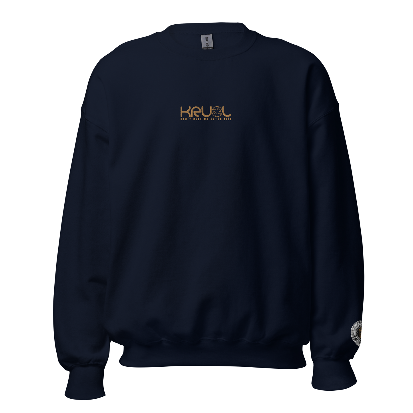 KRLMNTLTY 'Foundation' Embroidered Crewneck in Navy