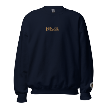 KRLMNTLTY 'Foundation' Embroidered Crewneck in Navy