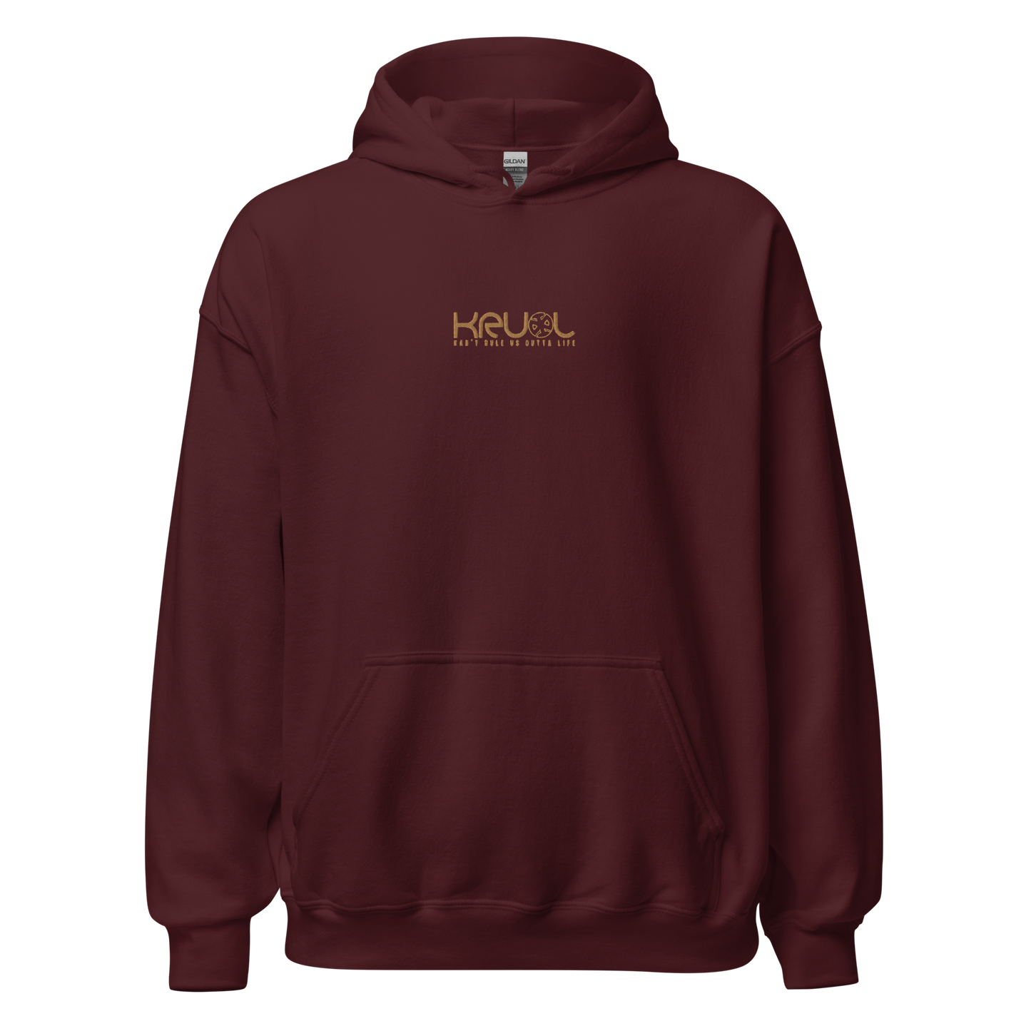 KRLMNTLTY 'Foundation' Embroidered Hoodie in Maroon